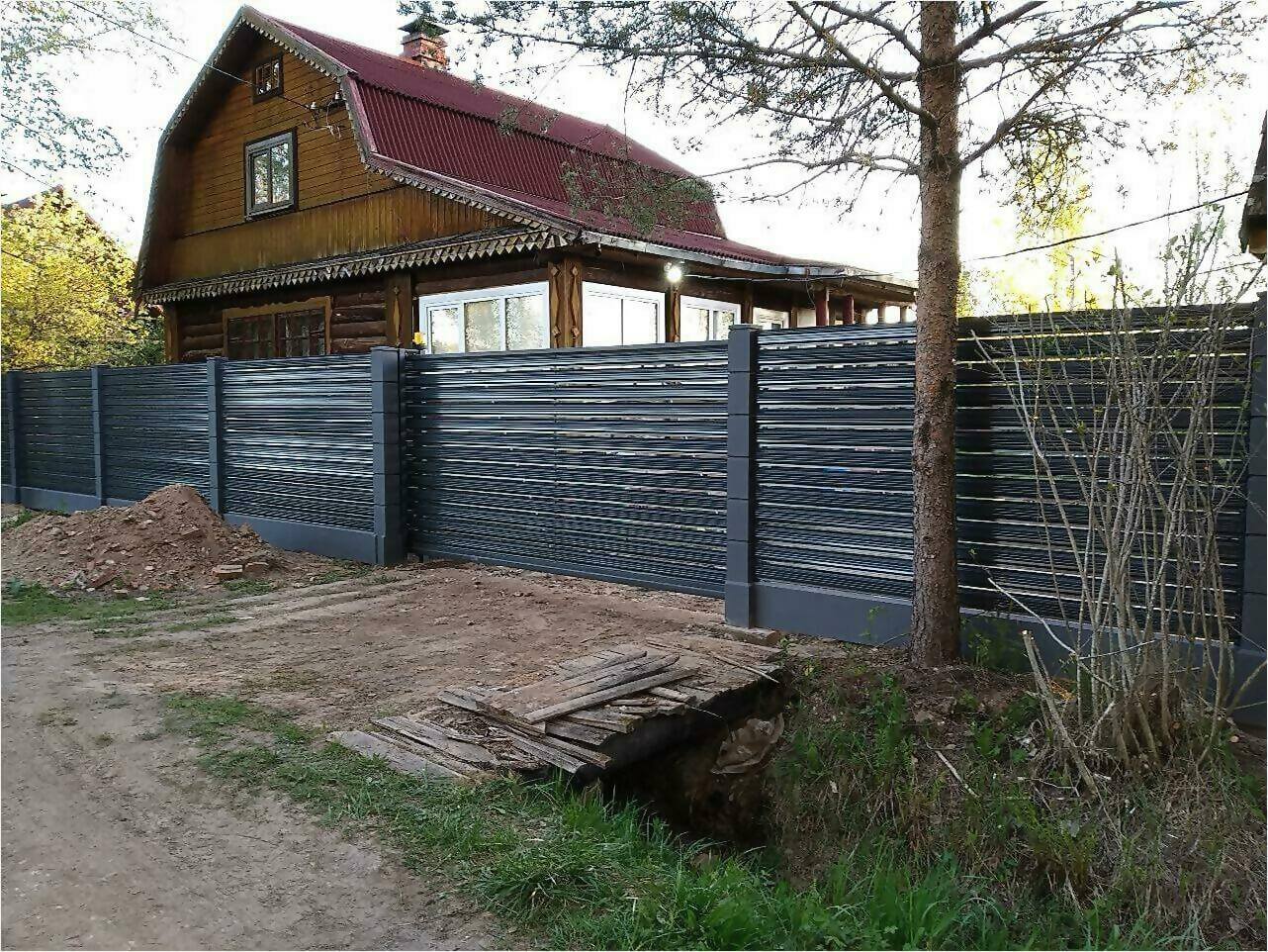 забор-ранчо из штакетника 75м фото4 в Сургуте