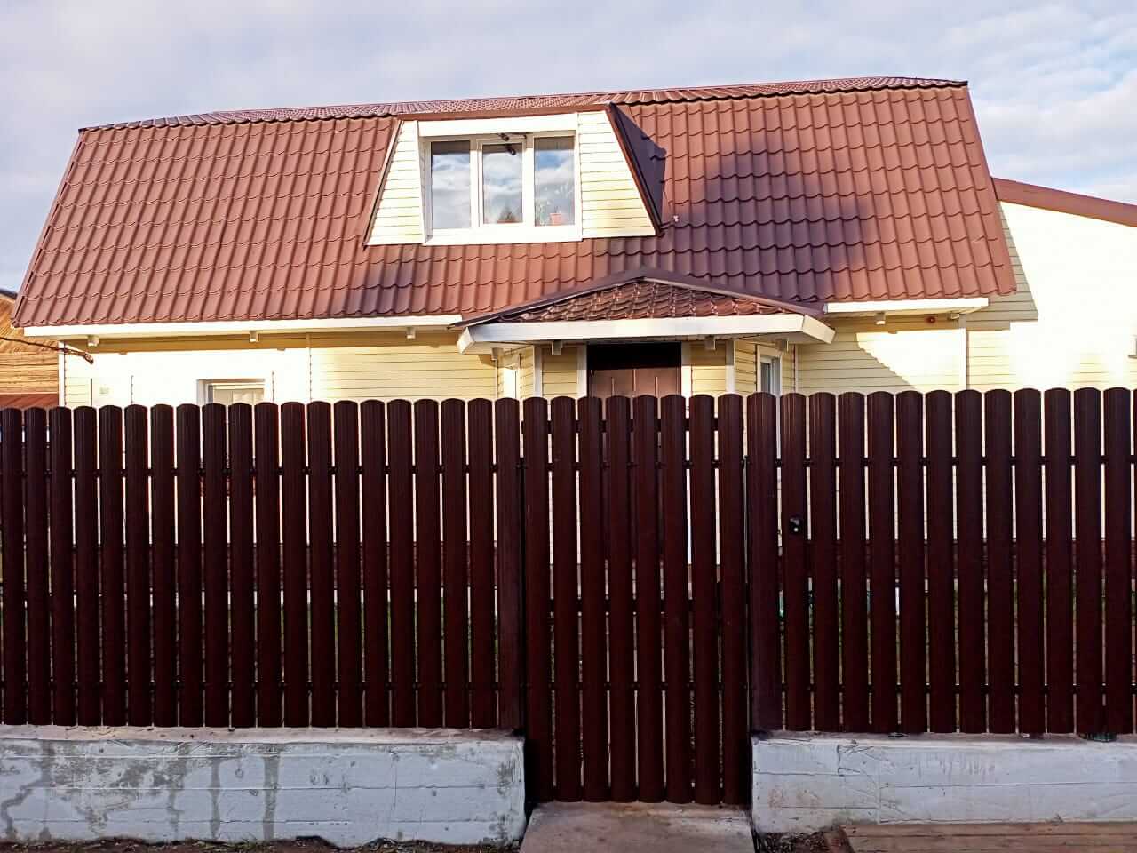 забор из штакетника шоколад фото4 в Сургуте