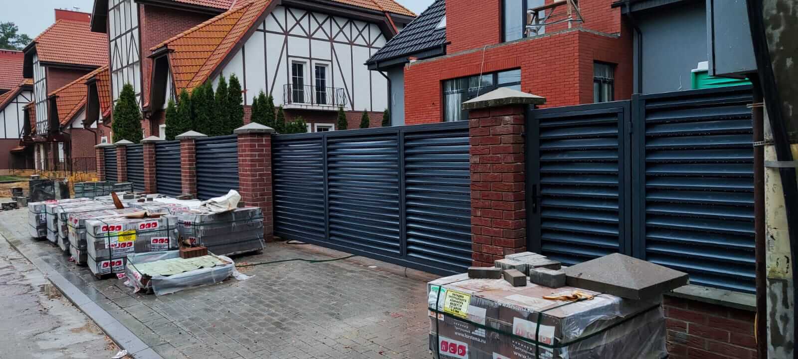 забор-жалюзи с ламелями эко-z ral7024 серый графит фото17 в Сургуте