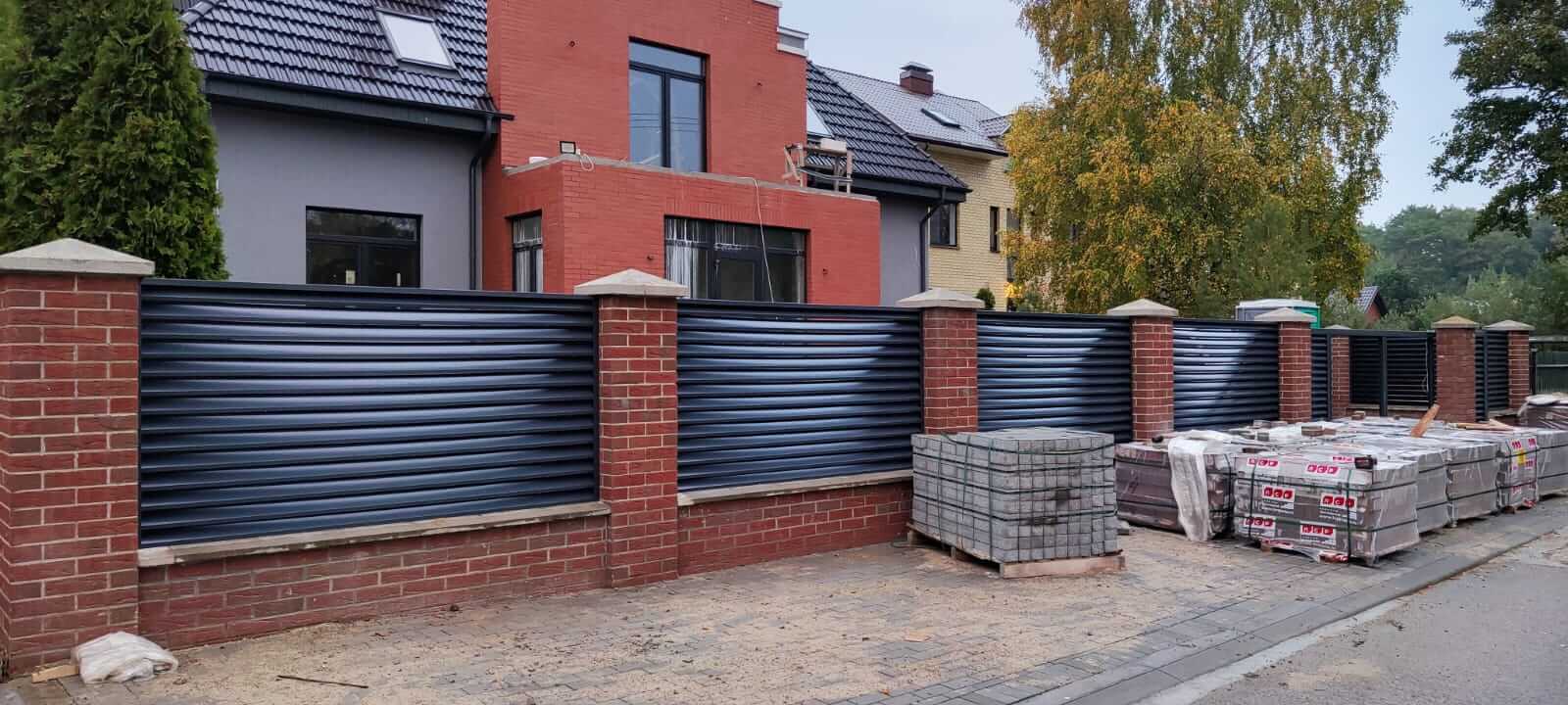забор-жалюзи с ламелями эко-z ral7024 серый графит фото14 в Сургуте