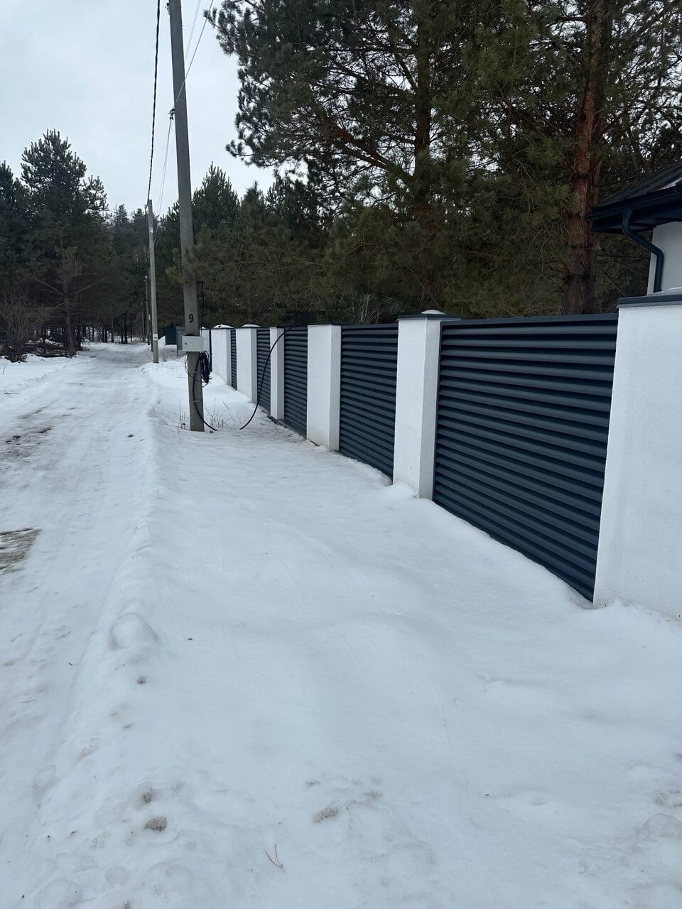 Забор-жалюзи 76м RAL7024/7024 Серый Графит двусторонний МАТТЕ фото 5 в Сургуте