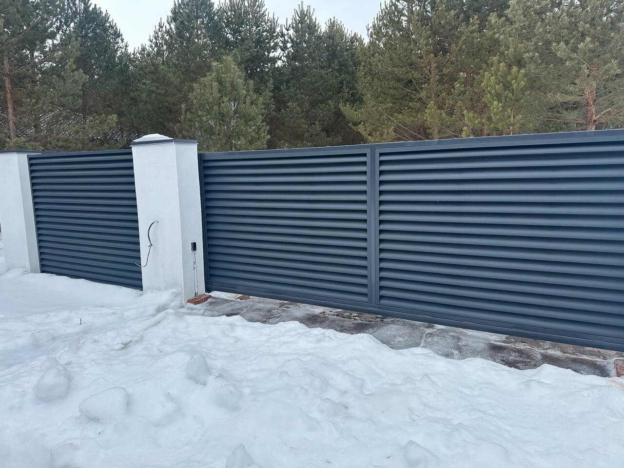 Забор-жалюзи 76м RAL7024/7024 Серый Графит двусторонний МАТТЕ в Сургуте