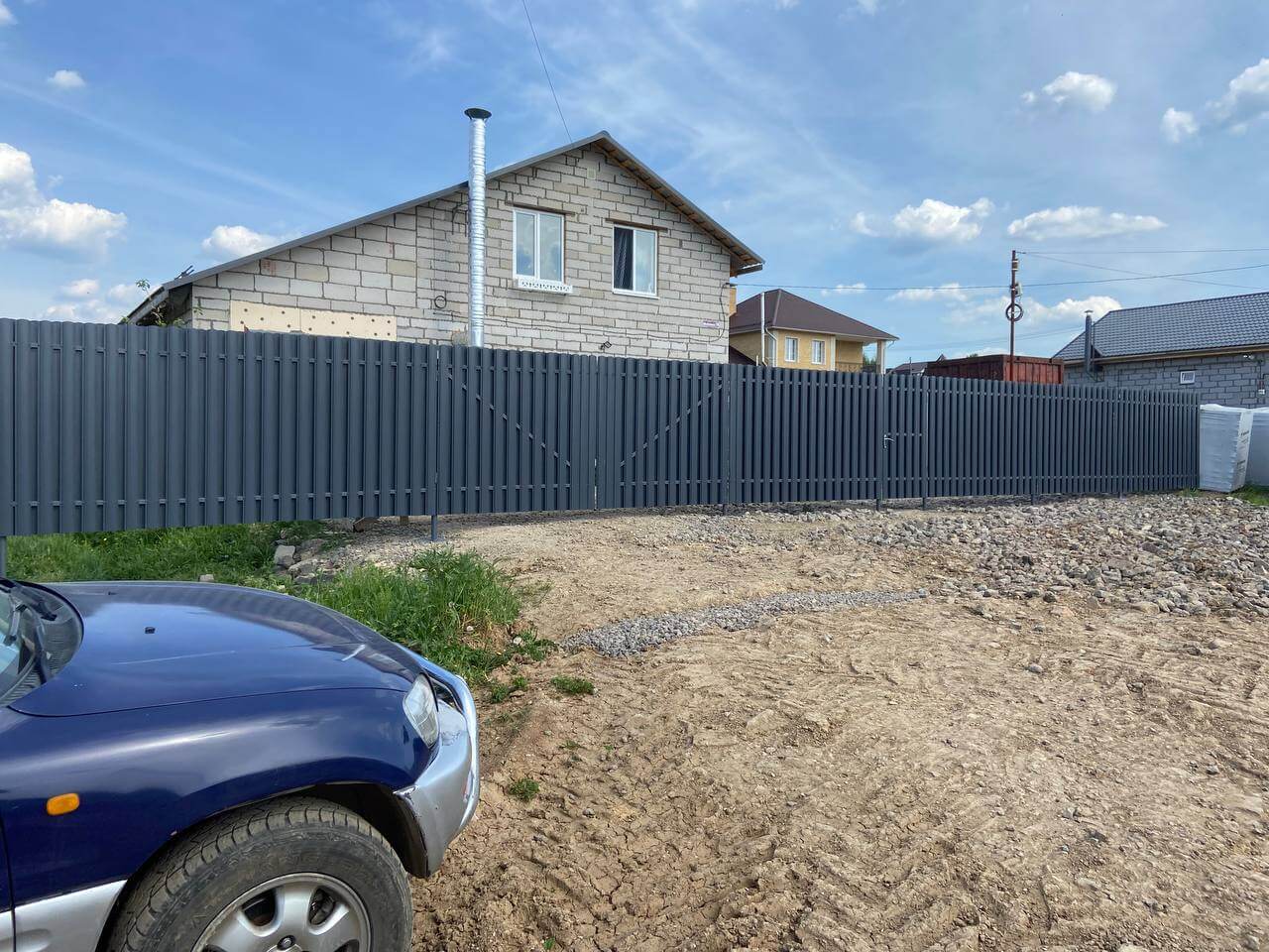 Забор из евроштакетника 16м RAL7024 Серый Графит фото 5 в Сургуте
